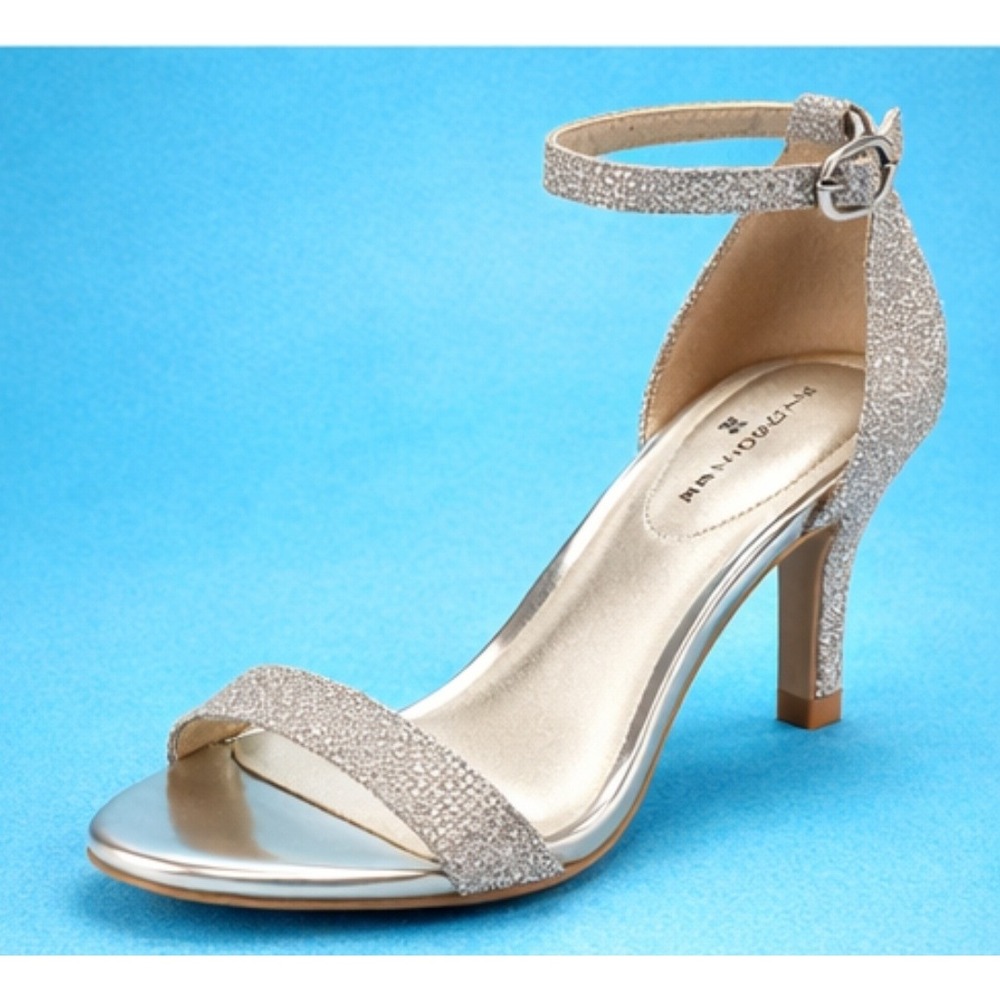 New Women's Bandolino Madia Gold High Heels, Size 8M US